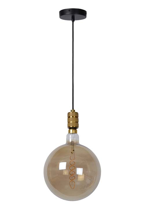 Lucide JOVA - Hanglamp - Ø 12 cm - 1xE27 - Mat Goud / Messing