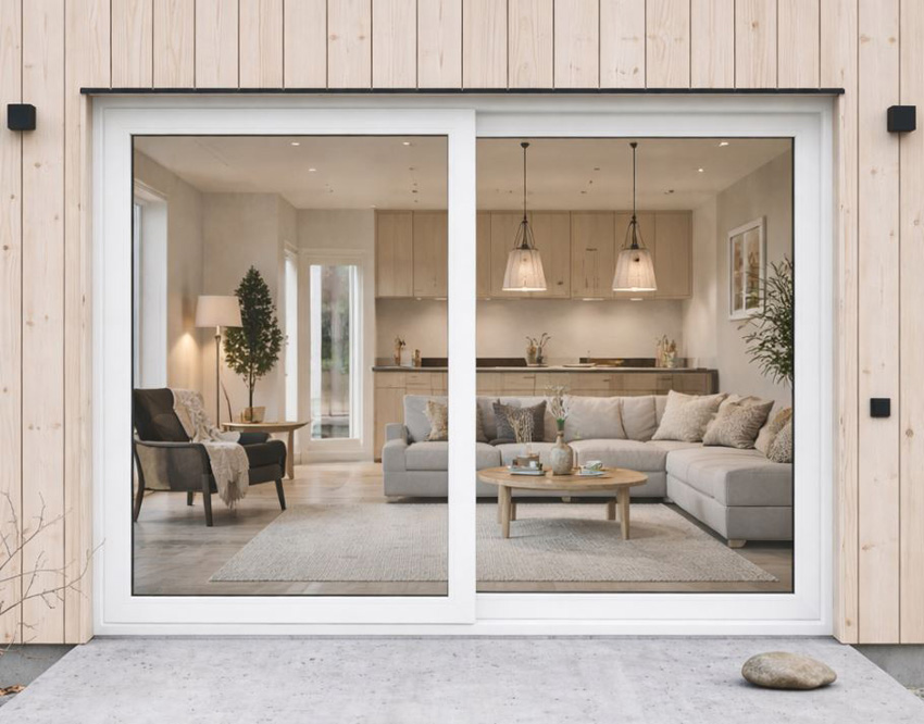 Hefschuifraam pvc Deceuninck wit L>R Br2500xH2150mm