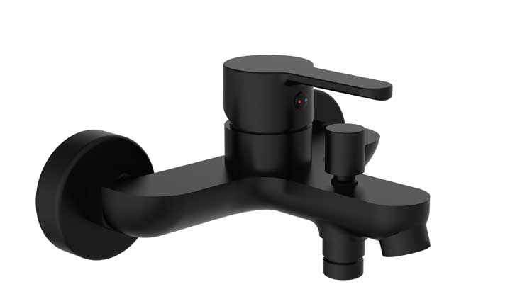 Robinet de baignoire Dex noir mat