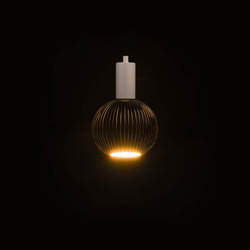 LED lamp floating Filo - E27 - zwart - Ø18cm - dimbaar - 5W - 320lm - 2200K - globe