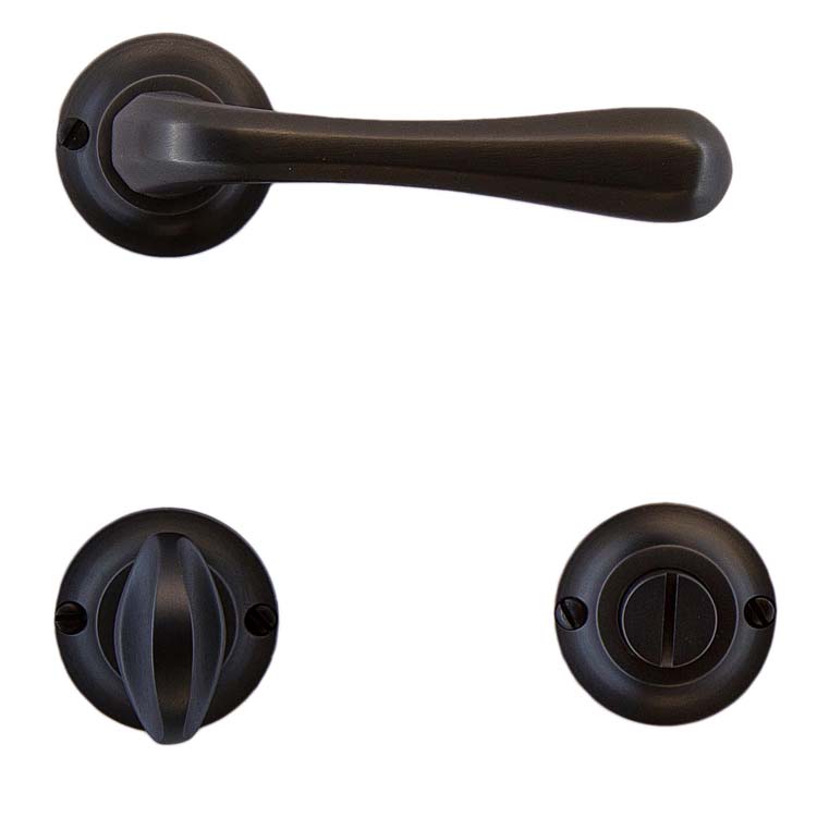 Deurkruk pro alassio carbon zwart met WC-slot