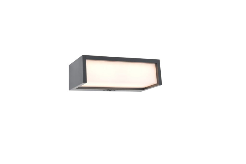 Wandlamp buiten - donkergrijs - 18x5,7x9,6cm - LED - 1x11W - 3000K - IP54 - bewegingssensor