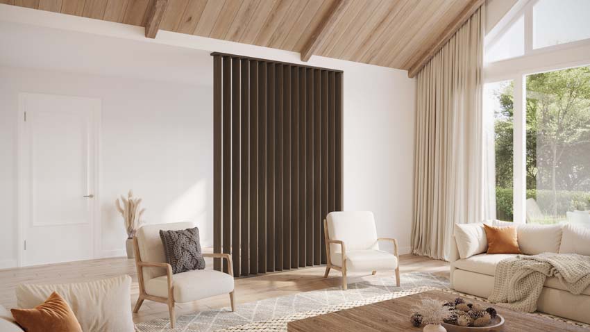 Roomdivider Line up Separo Maestro donkerbruin 12x277x3,6cm