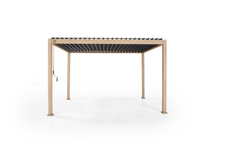 Pergola Solimar alu light maple 400 x 300 x 250 cm manueel Pergola Solimar alu light maple 400 x 300 x 250 cm manueel