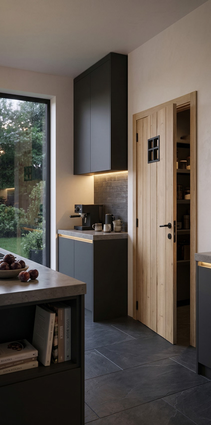 Complete binnendeur Realwood Oak 4500 helder glas 201,5x83cm tubespaan omkeerbaar + deurkast 20cm