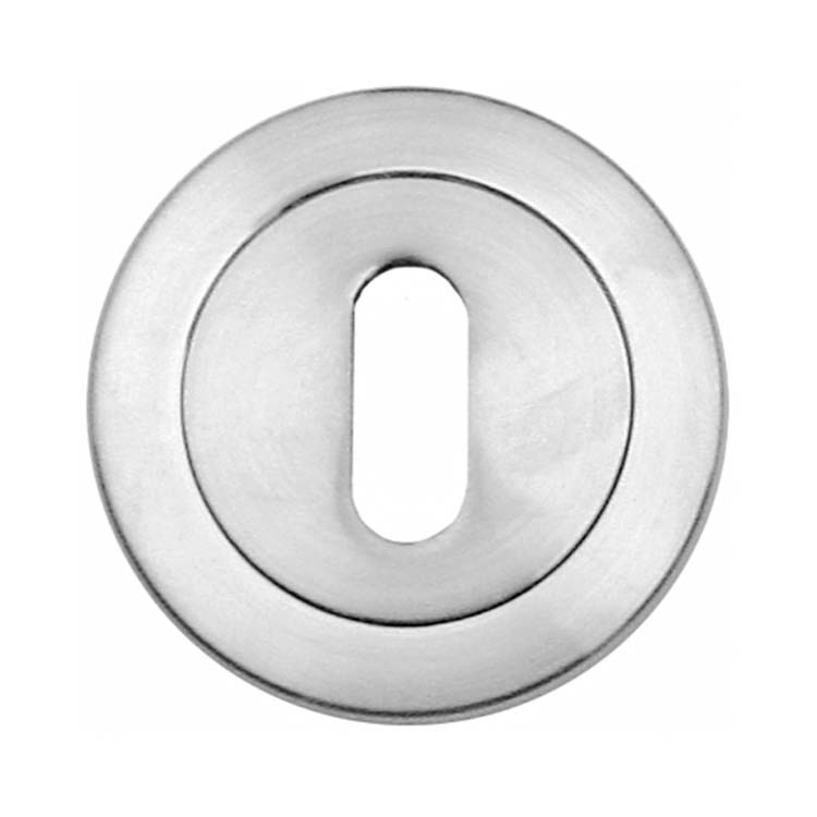Entrée de clé rond rosace tournante look inox
