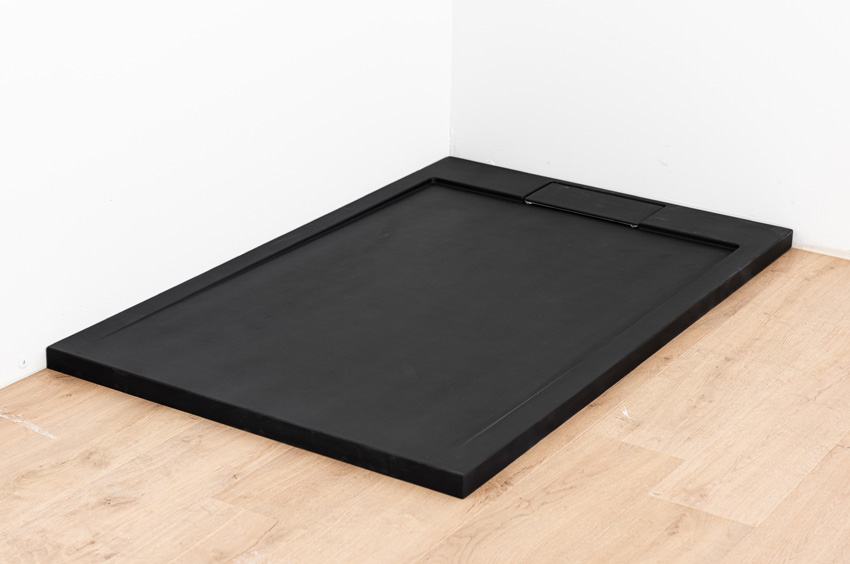 Receveur de douche Akon polybeton noir mat 140x90cm