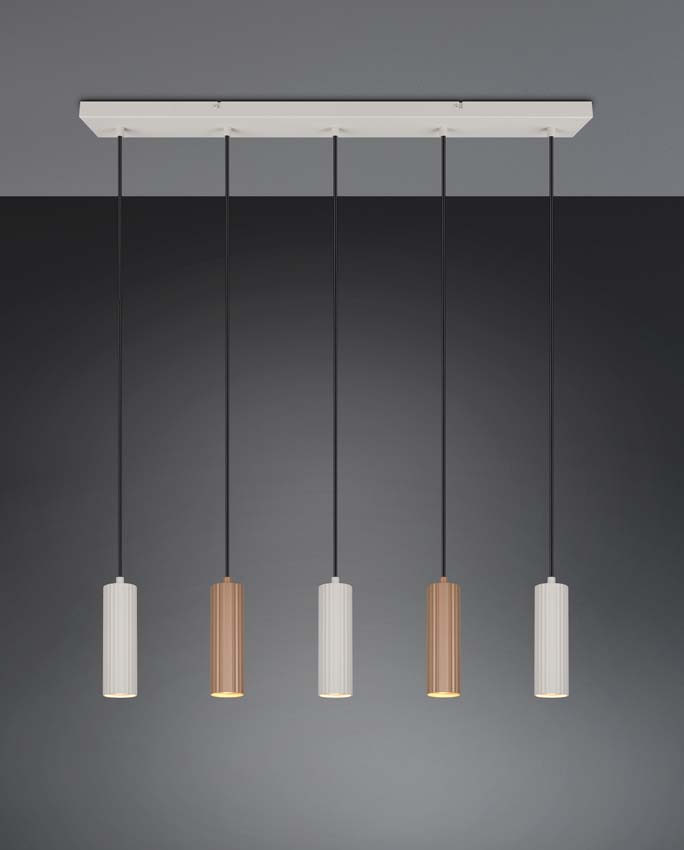 Suspension - Café - 85x9x150cm - Dimmable - GU10 - 5x10W
