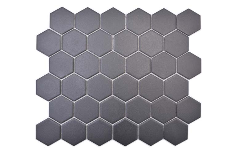 Mosaïque Hexagon noir mat 32,5x28,1cm