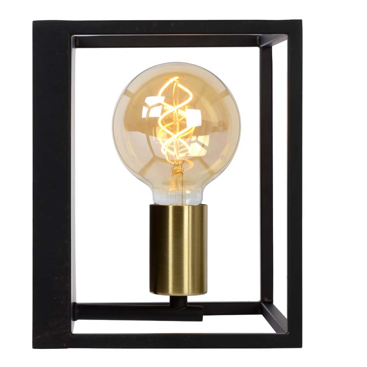 Wandlamp - zwart /goud - E27 - 40W