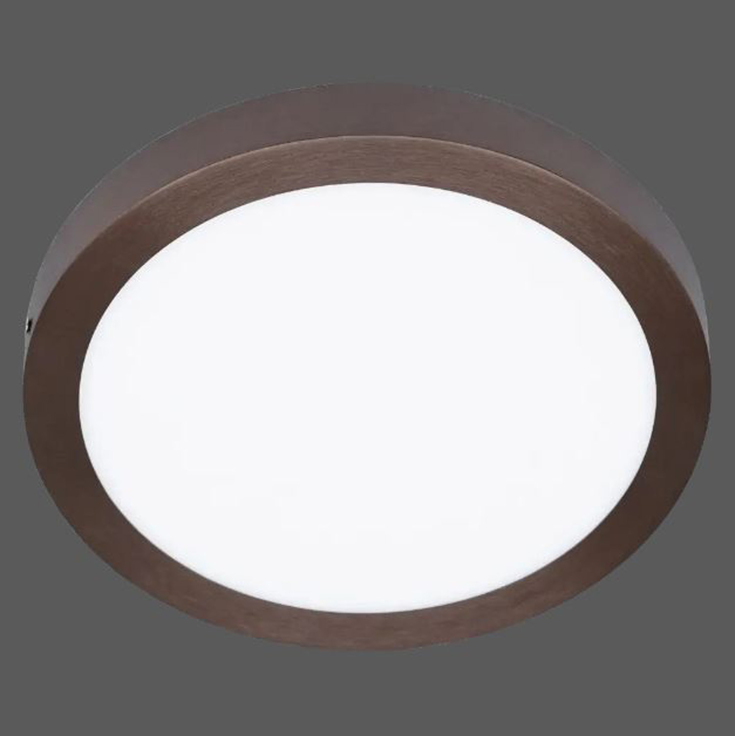 Plafonnier - bronze brossé - Ø30x3,5cm - dimmable - LED - 1x24W - 3000K
