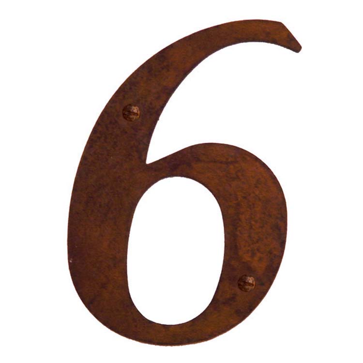 Numéro de maison pro 6 rouille