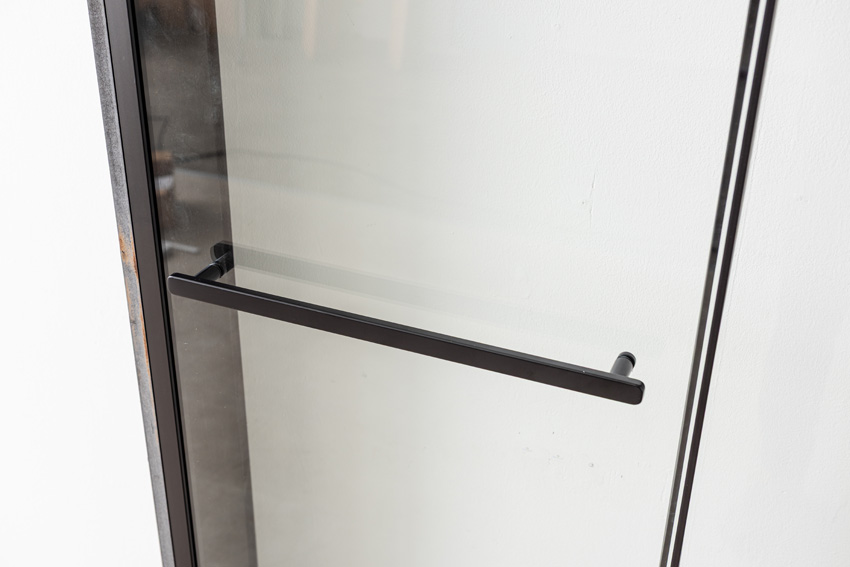 Porte de douche coulissante Ulani noir 138-140x200cm