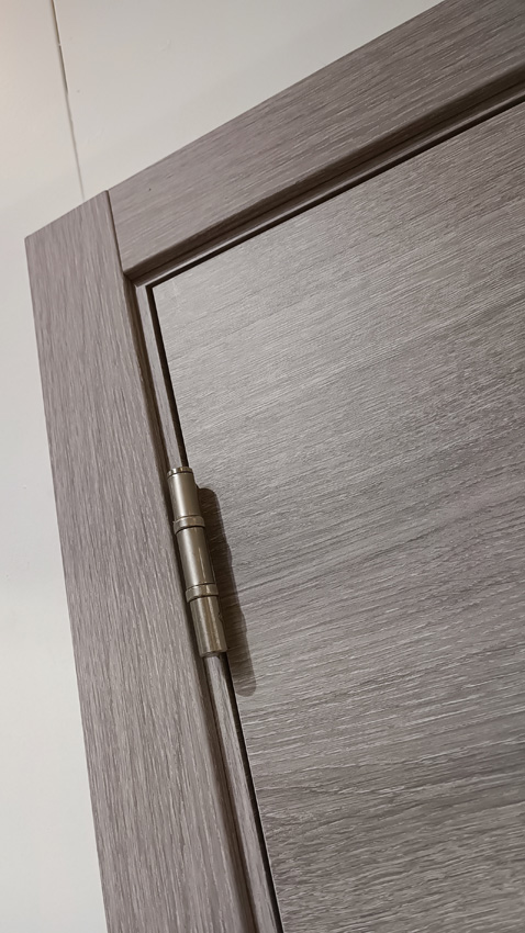 Porte intérieure complète S61 Ardenne gris 201,5x83cm tubulaire réversible + châssis 16,5cm