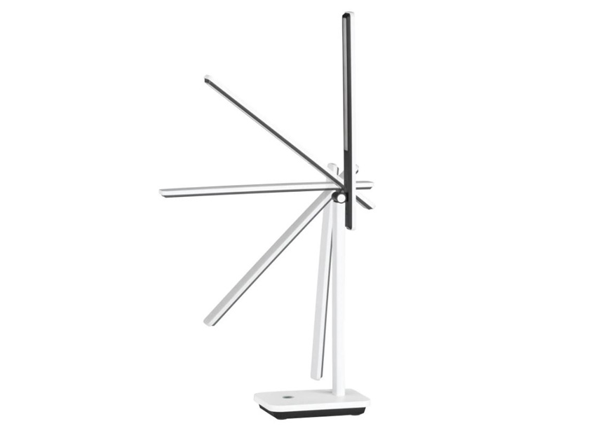 Tafellamp - wit/zwart - 33x3,5x35cm - dimbaar - LED - 1x3,6W - 3000-6500K - accu + USB