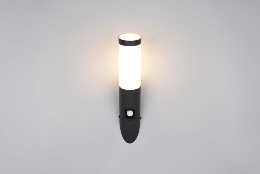 Wandlamp buiten - Zwart - 21x16x24cm - E27 - 1x25W - Sensor