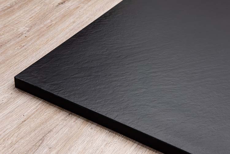 Receveur de douche Moby SMC noir aspect ardoise 90x90cm