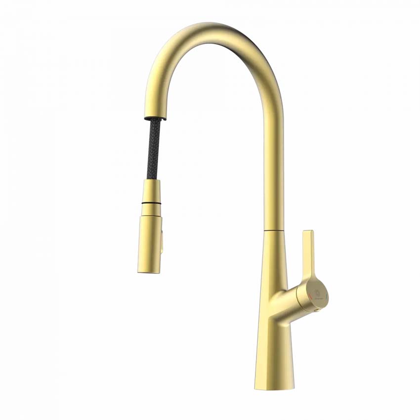 Robinet de cuisine Wasserwerk WK 9 Sphere or mat avec bec extractible