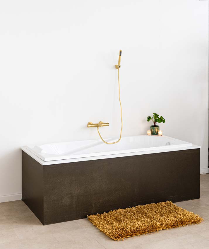 Inbouwbad Cora glanzend wit ergonomisch 180x80cm + regelbare potenset