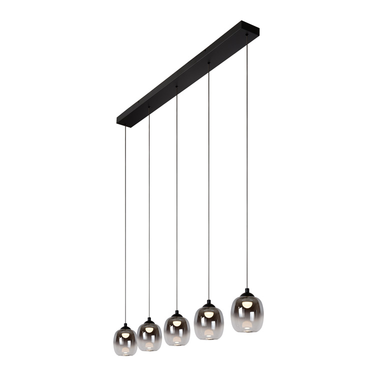 Suspension - noir - dimmable - LED 5x5,7W - 3000K