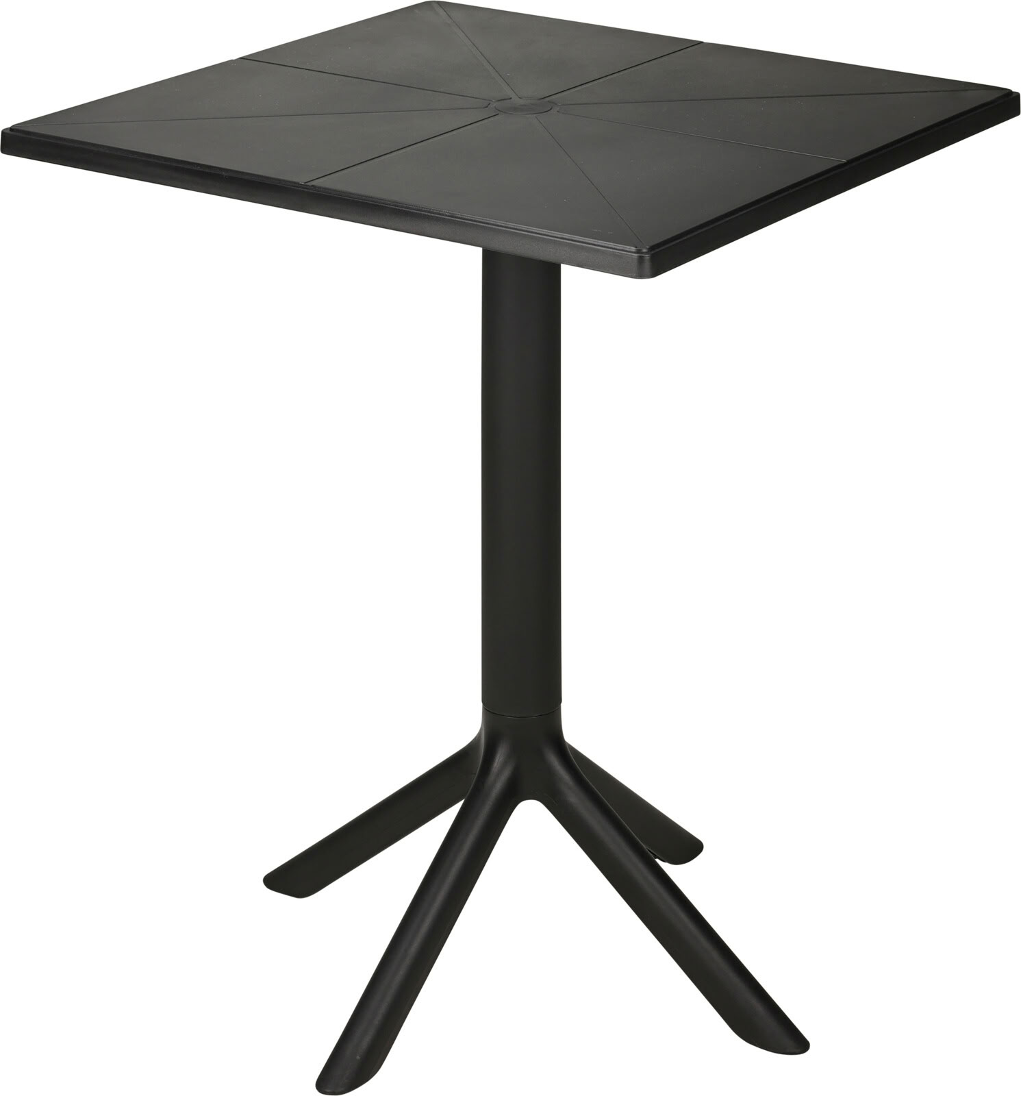 Table de jardin polypropylène noir 60x60x75cm