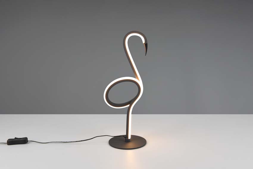 Tafellamp flamingo - zwart - 35x14,5cm - LED - 1x6W - 3000K