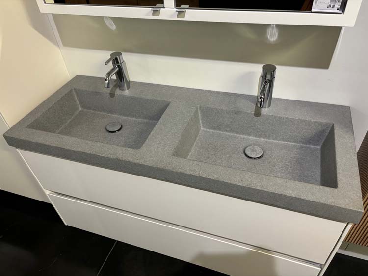 Lavabo Cléa marbre minéral 120x47x12cm