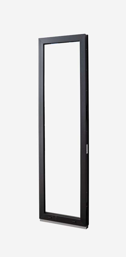 Vast raam pvc Deceuninck Elegant Infinity zwart/zw B600xH2100 mm