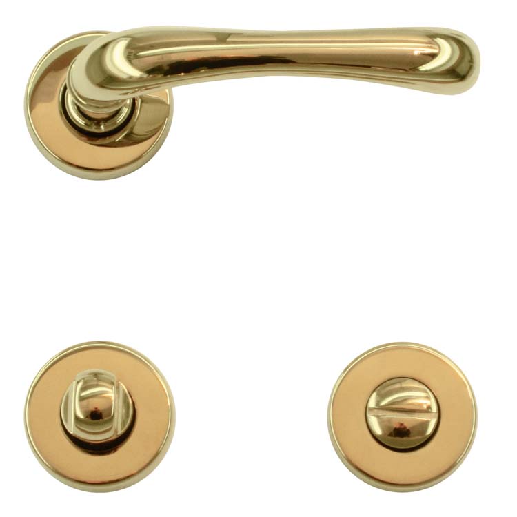 Deurkruk pisa titanium met WC-slot