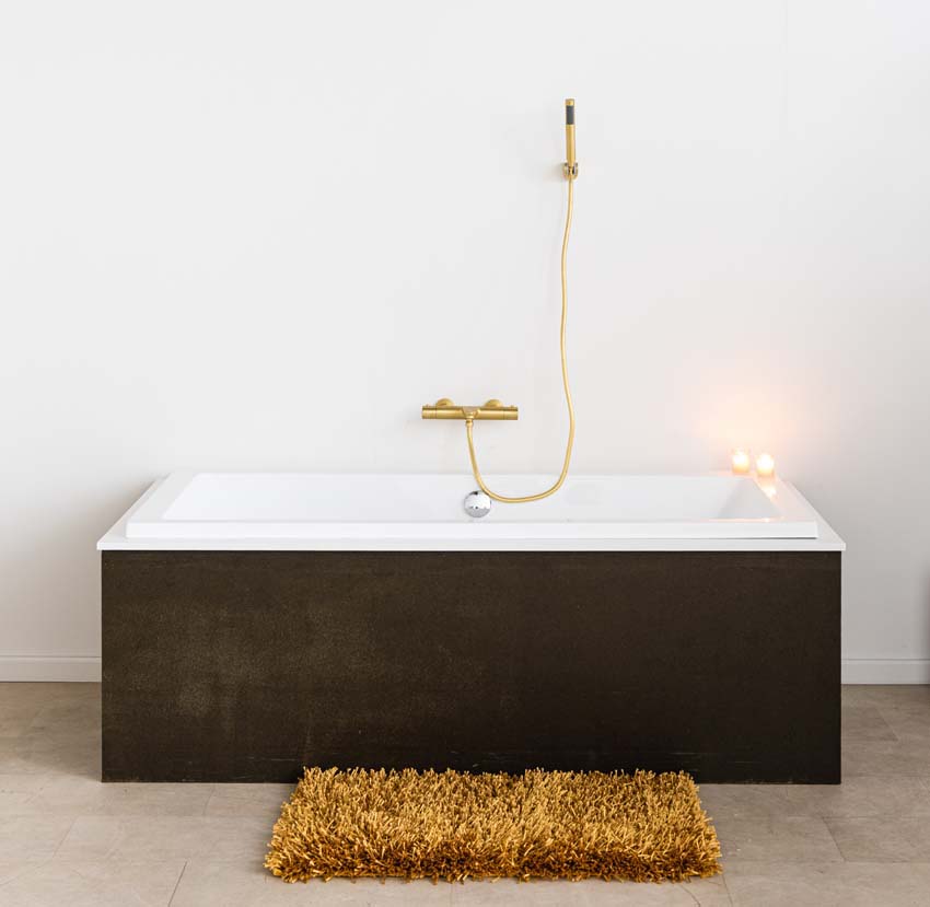 Inbouwbad Colin glanzend wit 180x80cm + regelbare potenset