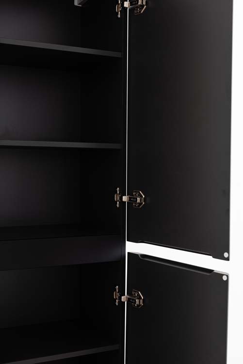 Armoire colonne Julia noir mat suspendue 170x40x35cm
