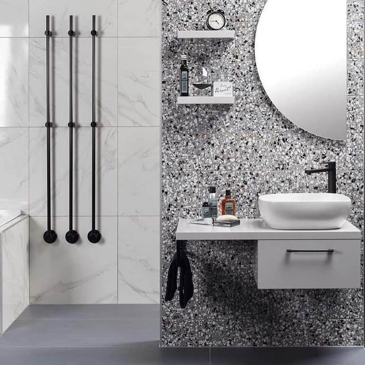 Carrelage de sol et mural Terrazzo à motif blue 20x20cm