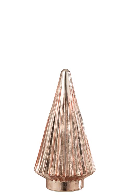 Sapin de Noël en verre rose à leds grand 24 cm Sapin de Noël en verre rose à leds grand 24 cm
