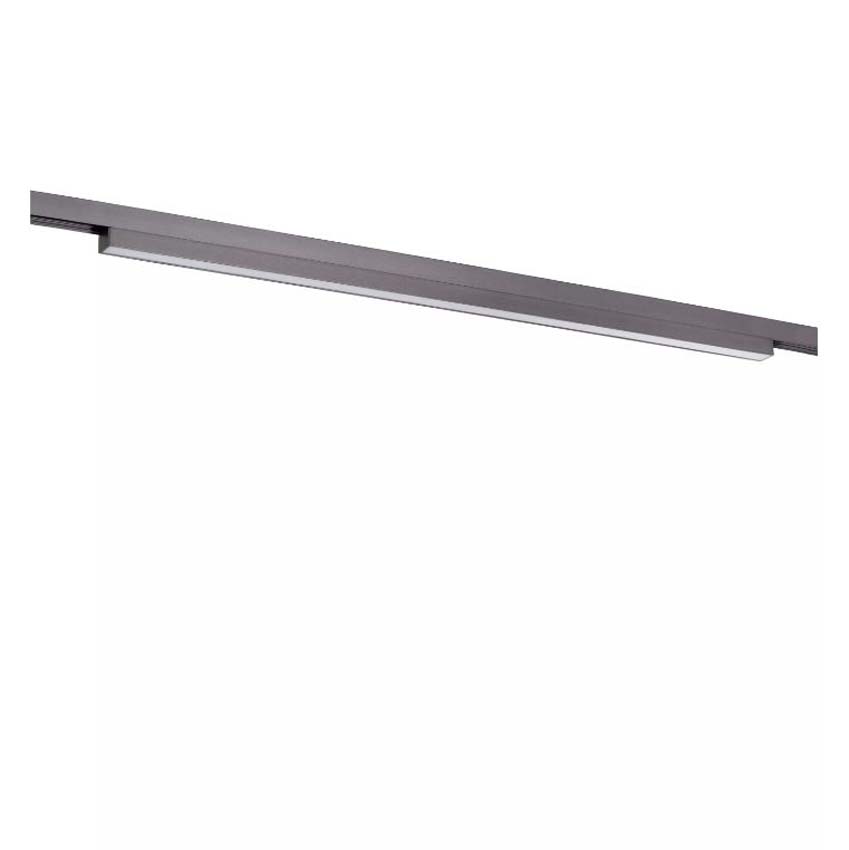 Lucide Premium Linial Glyxx Railspot - Système de rails monophasé / Éclairage rail intelligent - 48V - 1xLED Dimmable - Mat Noir Chrome