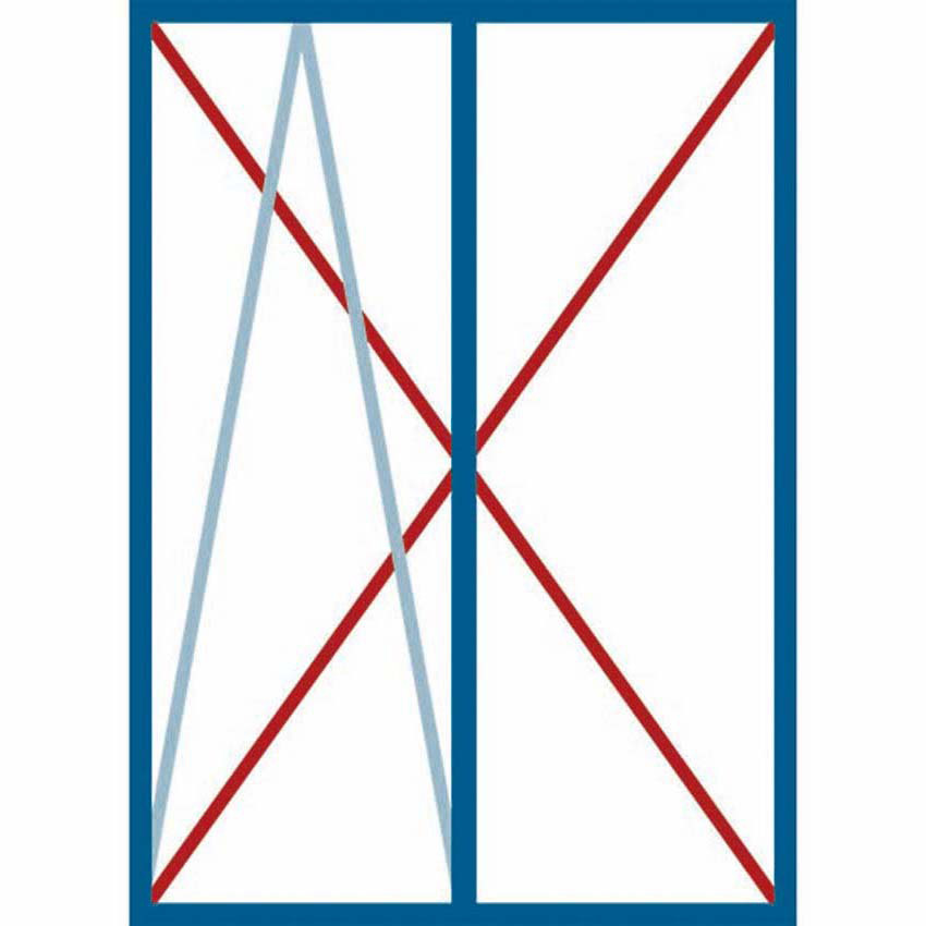 Châssis oscillo+oscillo-battant pvc Deceuninck Elegant noir/blanc G