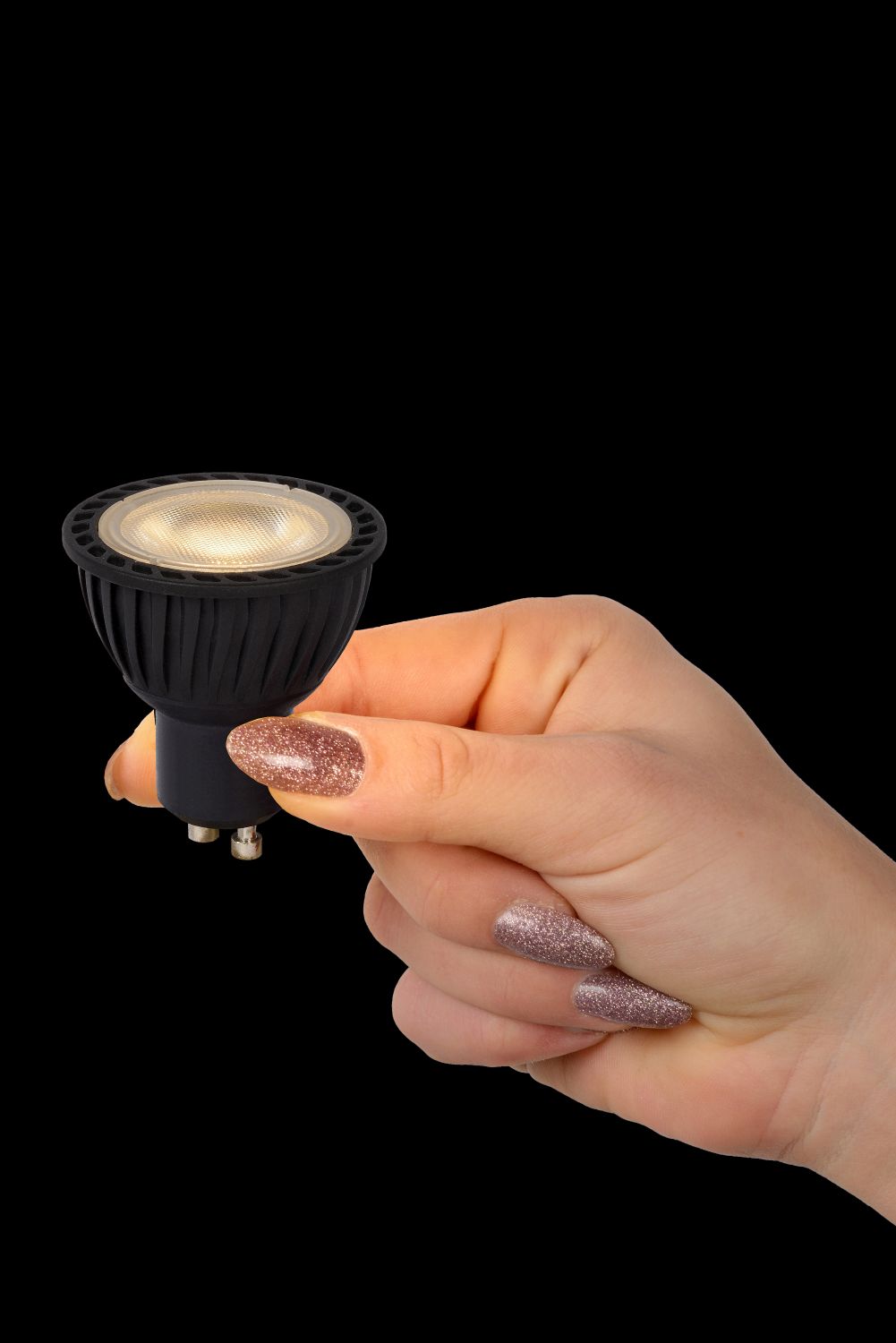 Spot LED - noir - dimmable - Ø5cm - GU10 - 5W - 3000K