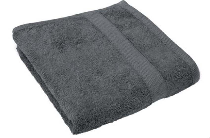 Serviette de douche Cosibel en coton anthracite 100x150cm qualité hôtelière