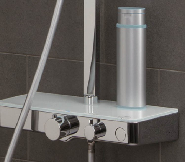 Colonne de douche Olfa thermostatique chrome/blanc