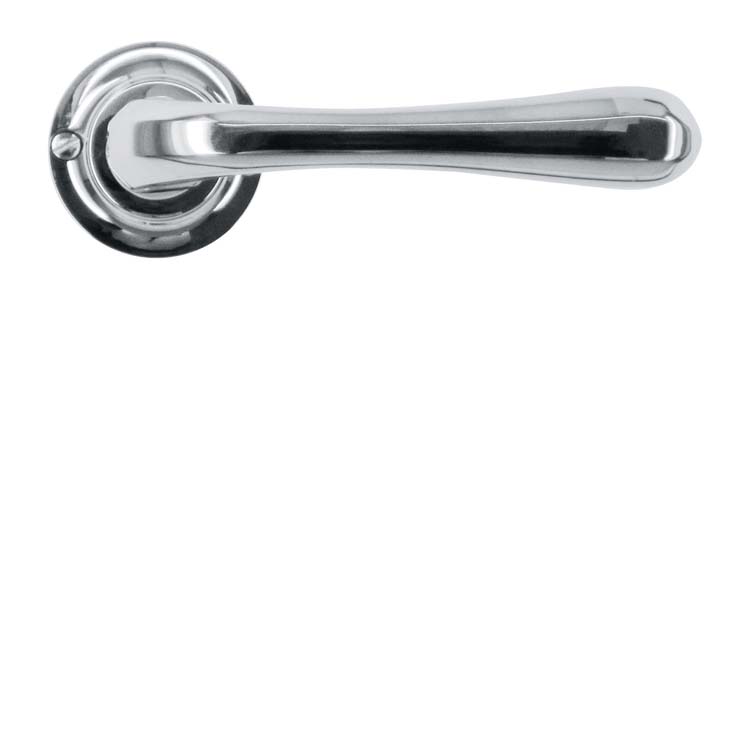 Poignée de porte pro alassio nickelé sans rosace