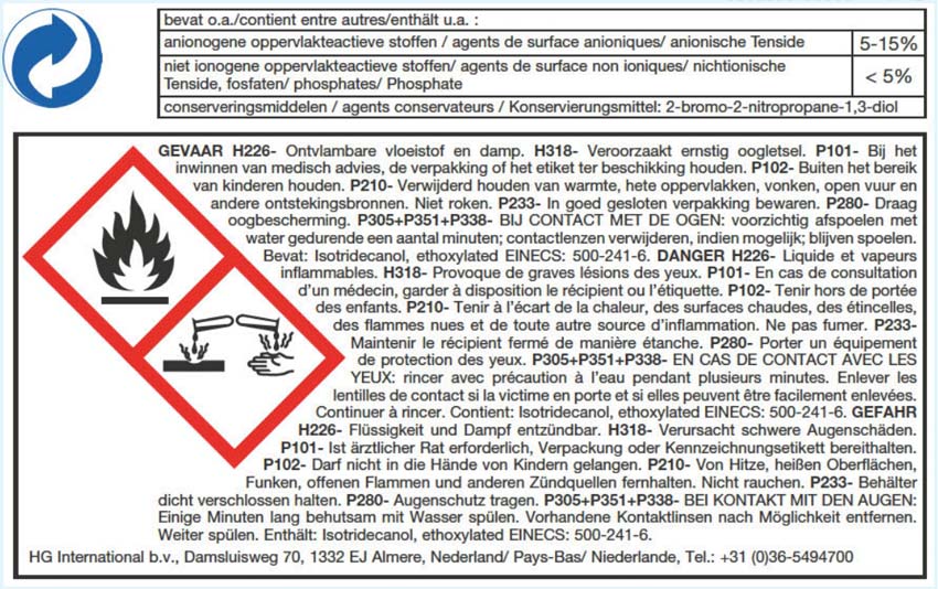 HG afzuigkapfilter ontvetter