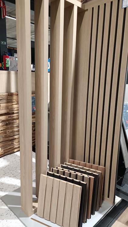Roomdivider Line up Divide licht eik 192x260x3,5cm