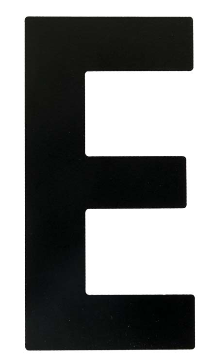 Numéro de maison pro E en inox noir 13 cm