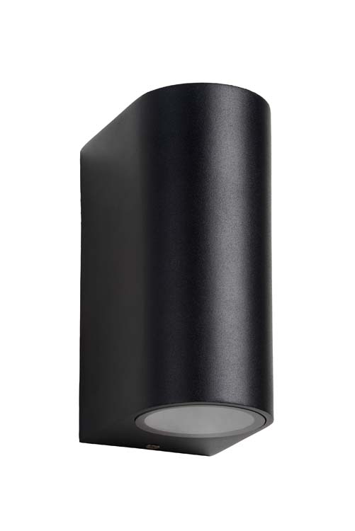 Spot mural extérieur rond - noir - dimmable - GU10 - 2x5W - 3000K - IP44