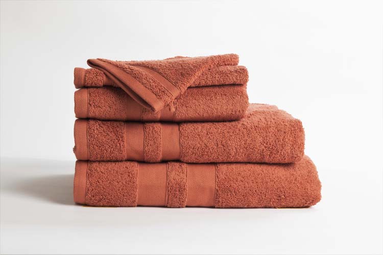 Washandje Cosibel katoen brique 17x22cm hotelkwaliteit