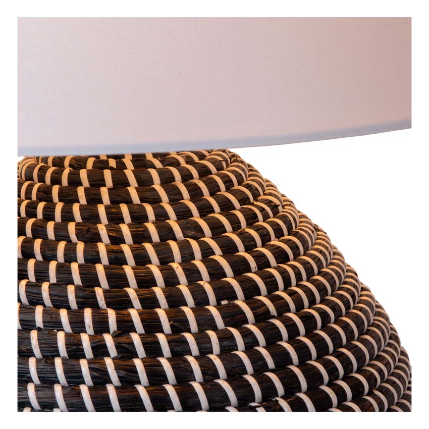 Lucide Premium Maduka - Lampe de table - Ø 45 cm - E27 - 1x40W - Noir