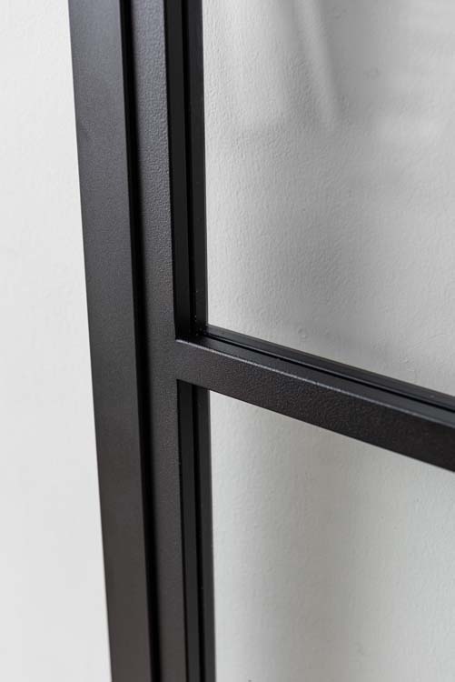 Porte coulissante simple en acier complète Tyra 6R sur mesure