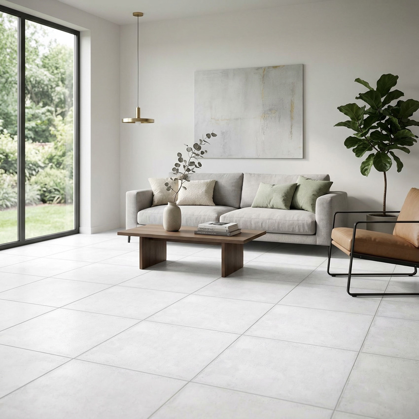 Carrelage sol et mur Materia White 45x45cm