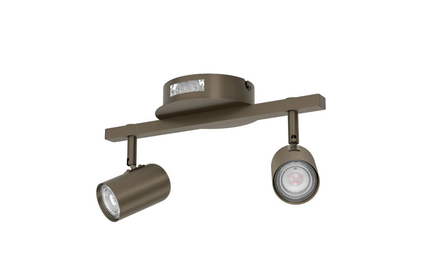 Spot en saillie - brun - 32x14x16cm - LED - 2x3,7W + 2x1W - 2700/4000/6500K - CCT switch