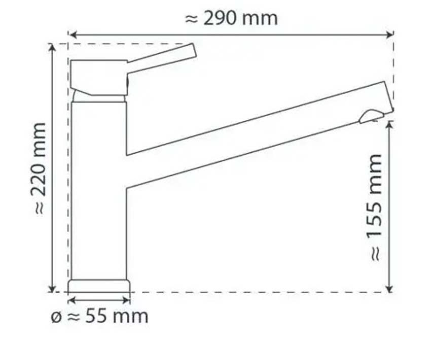 Robinet de cuisine Unai chrome basse pression