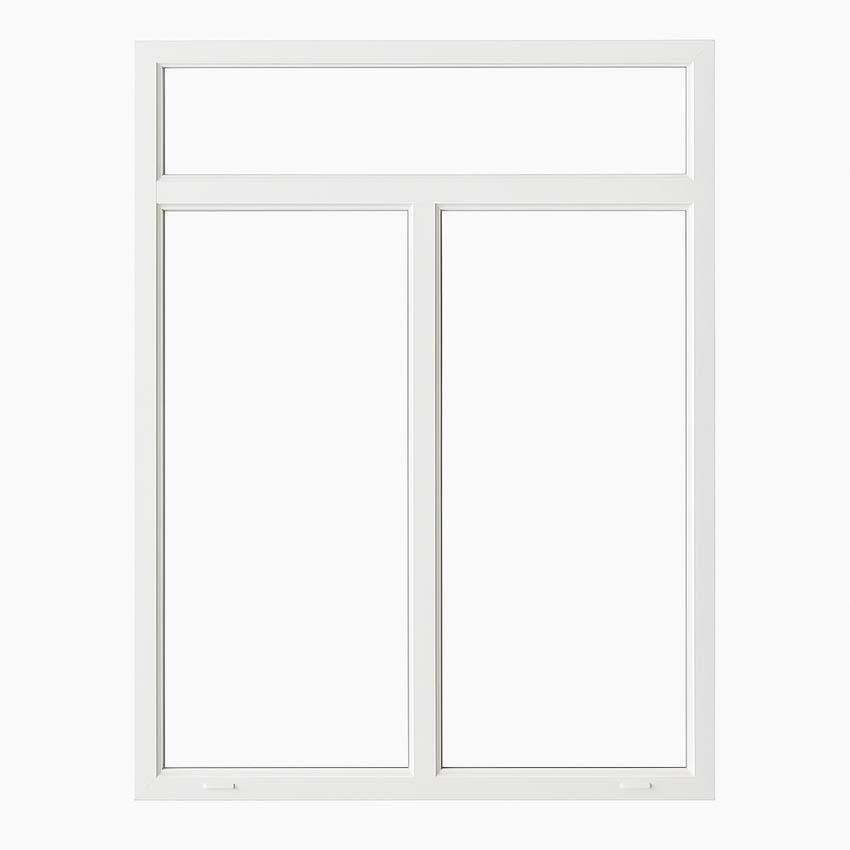 Châssis fixe+imposte+imposte G atérale pvc Deceun Elegant blanc